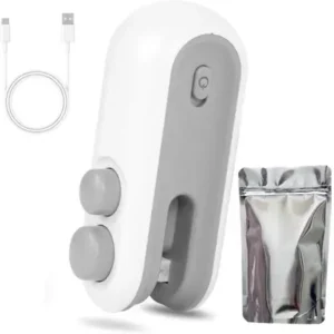Portable Mini Bag Sealer & Cutter – USB Rechargeable Heat Sealer for Food Freshness